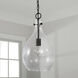 Brentwood 1 Light 9.75 inch Matte Black Pendant Ceiling Light