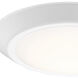 Verge LED 8 inch Fresco Flush Mount Ceiling Light in White Lustre
