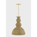 Mayla 1 Light 15.25 inch Aged Brass Pendant Ceiling Light