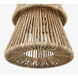 Chapman & Myers Antigua LED 11 inch Polished Nickel and Natural Abaca Pendant Ceiling Light