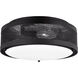 Vander 3 Light 12 inch Midnight Black Ceiling Flush Mount Ceiling Light