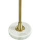 Verity 26 inch 40 watt White Marble and Polished Brass Table Lamp Portable Light