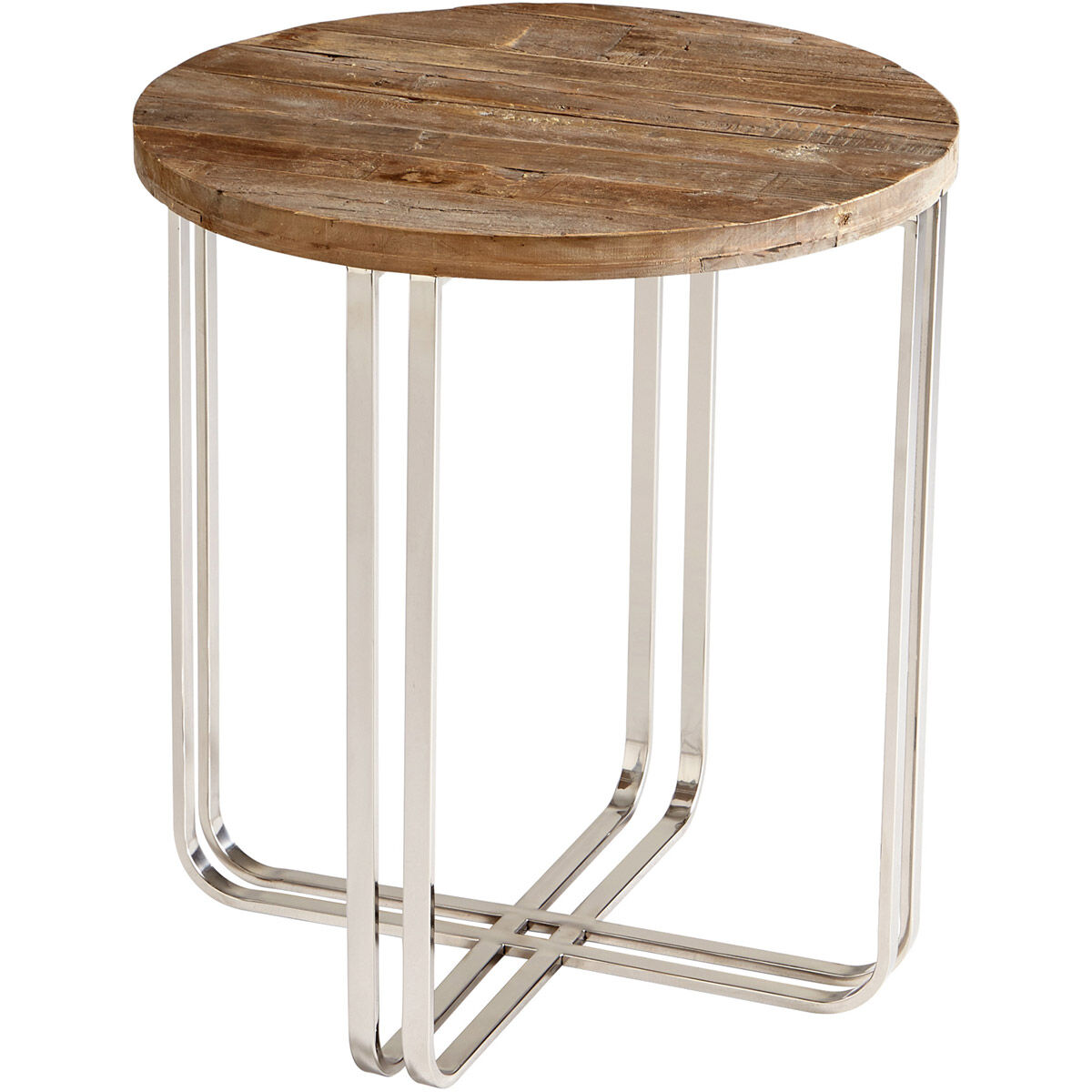 Montrose 22.5 inch Black Forest Grove And Chrome Side Table