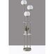 Bianca 63 inch 40.00 watt Brushed Steel Floor Lamp Portable Light, with Shelf