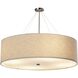 Textile Collection - Classic Family 60 inch Brushed Nickel Pendant Ceiling Light