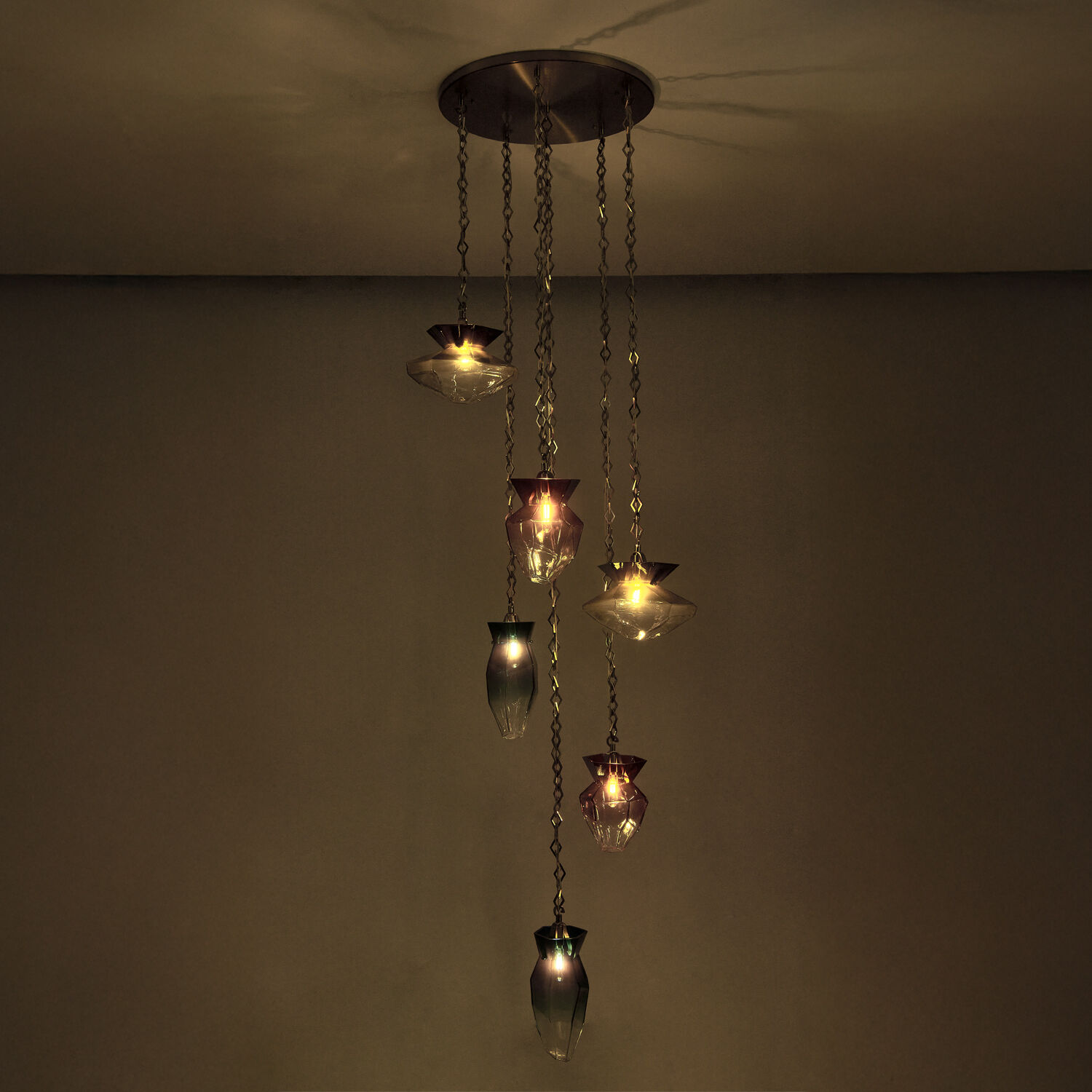 Bolsa 6 Light 31 inch Winter Brass Chandelier Ceiling Light