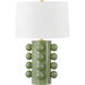 Roselle 26.25 inch 15 watt Aged Brass and Ceramic Moss Crackle Table Lamp Portable Light