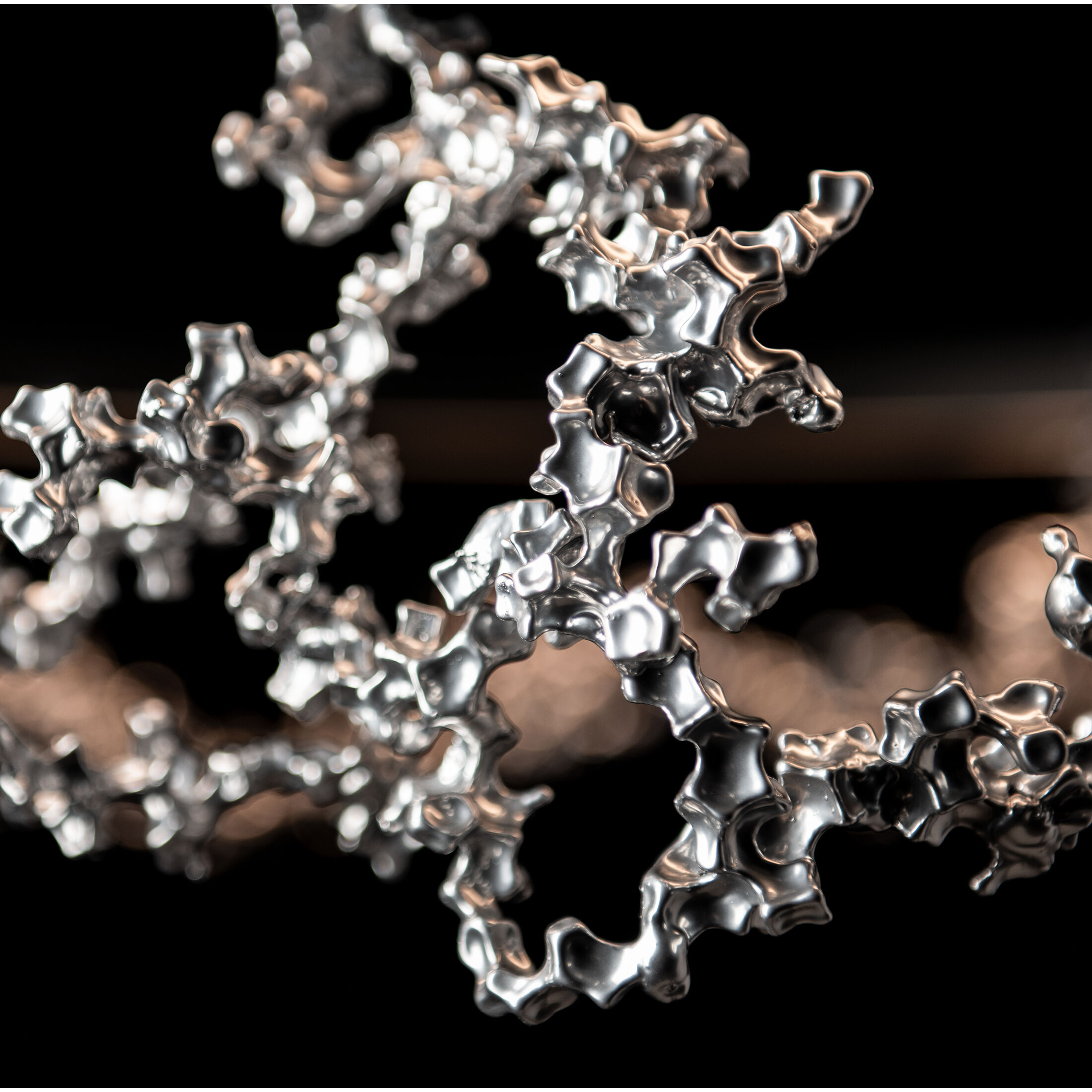 Coral LED 40.7 inch Oil Rubbed Bronze/Sterling Ring Pendant Ceiling Light, Art & Alchemy