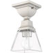 Mission 1 Light 5 inch Brushed Nickel Flush Mount Ceiling Light