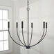Ansley 6 Light 30.25 inch Matte Black Chandelier Ceiling Light