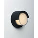 Eyebrow LED 7 inch Black Outdoor Wall Mount