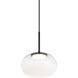 Jayce LED 11 inch Matte Black Pendant Ceiling Light in Matte Black with White