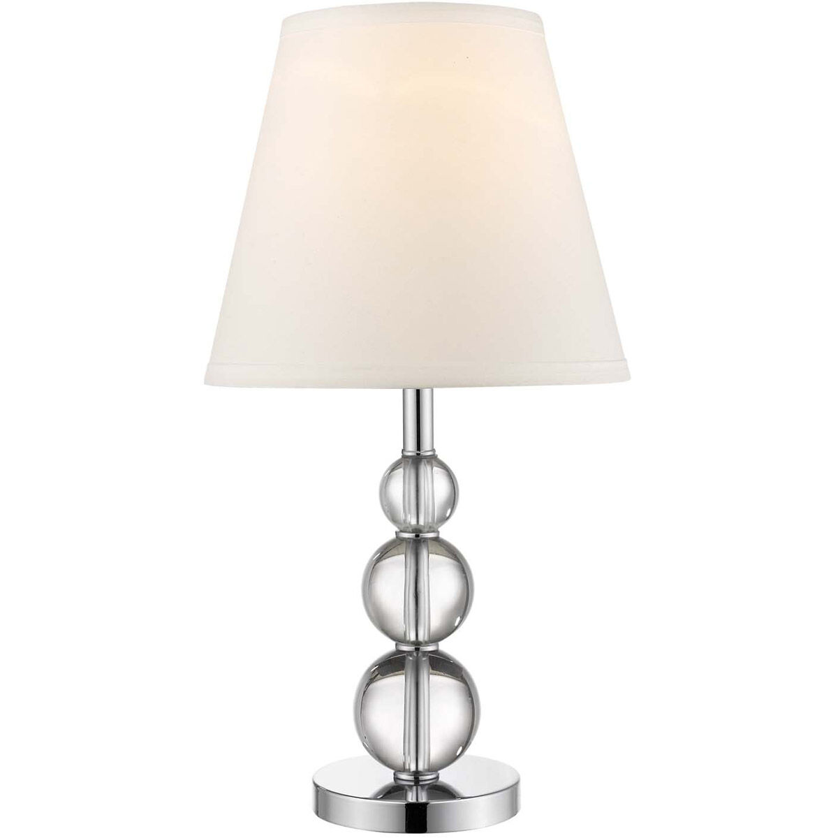 Palla 20 inch 75.00 watt Polished Chrome Table Lamp Portable Light
