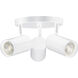 Taylor 3 Light 120 Matte White Track Light Ceiling Light, Fixed Arm