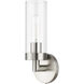 Ludlow 1 Light 4 inch Brushed Nickel ADA Single Sconce Wall Light, Single