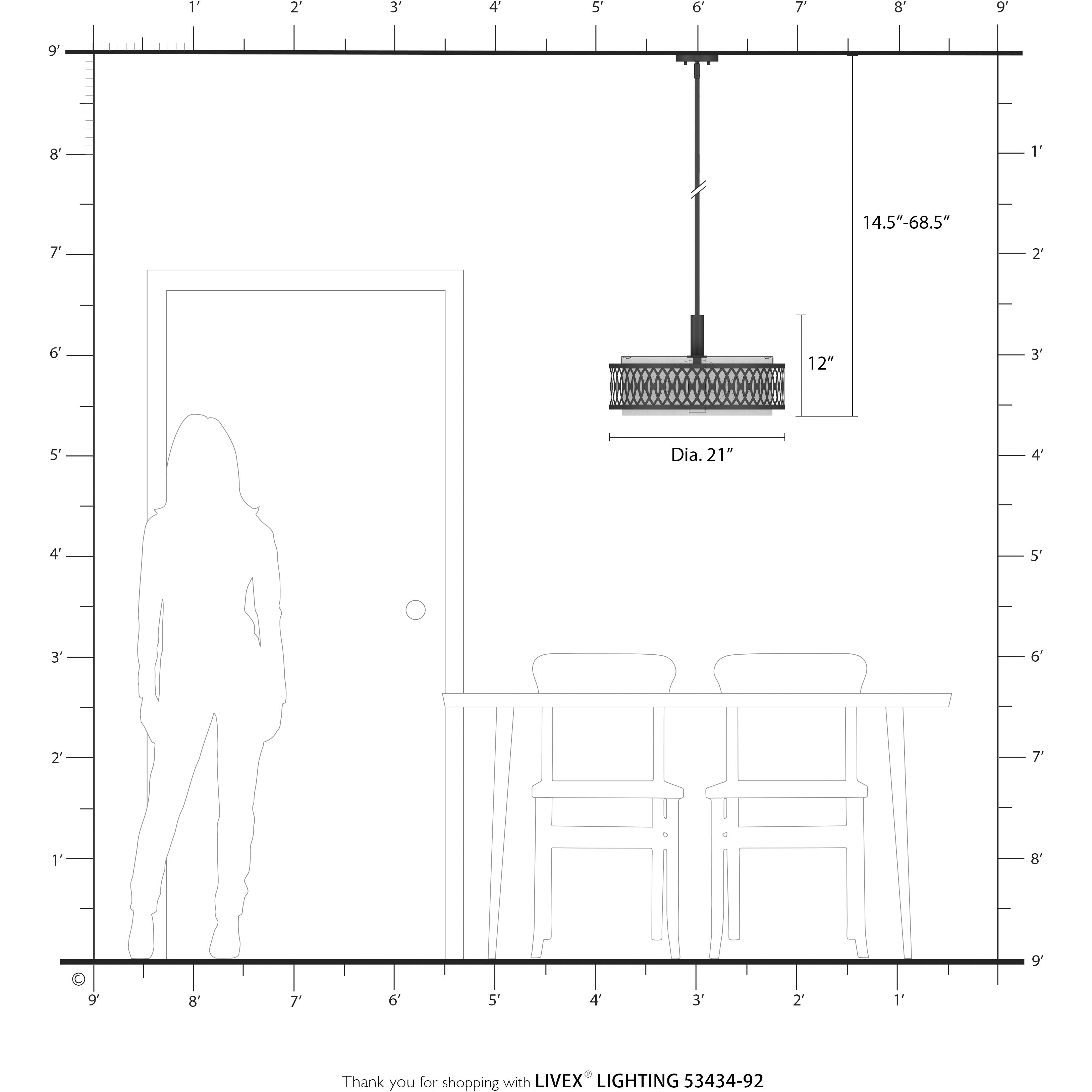 Vistaview 4 Light 21 inch English Bronze Pendant Chandelier Ceiling Light