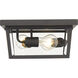 Beacon 3 Light 12 inch Oil Rubbed Bronze Outdoor Flush Mount