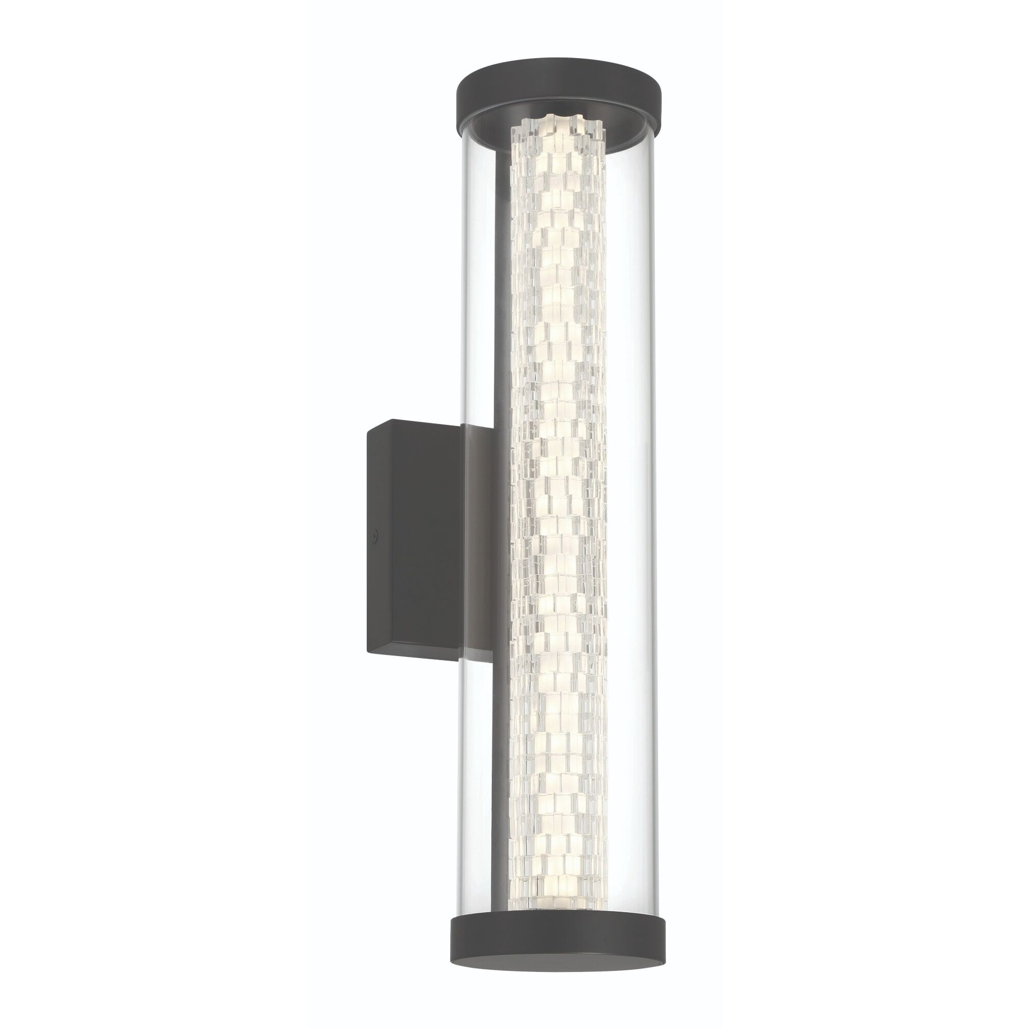 Savron LED 18 inch Black Outdoor Wall Sconce, Both Indoor/Outdoor