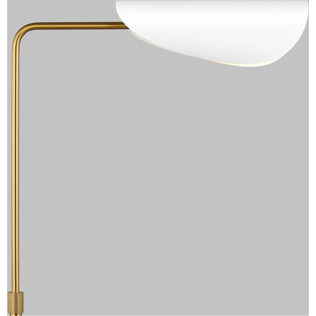 AERIN Tresa 47 inch 9 watt Matte White and Burnished Brass Task Floor Lamp Portable Light in Burnished Brass / Matte White