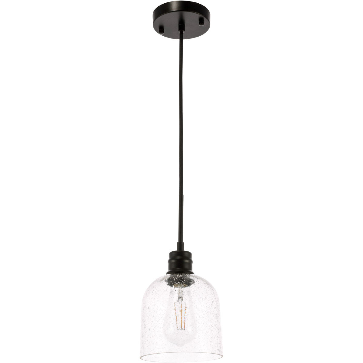 Gabe 1 Light 6 inch Black Pendant Ceiling Light