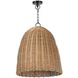 Beehive 1 Light 14.25 inch Natural Outdoor Pendant, Small