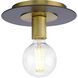Trimble 1 Light 8 inch Brushed Bronze Flush Mount Ceiling Light, Design Series