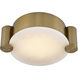 Lumba LED 14 inch Winter Brass Flush Mount Ceiling Light