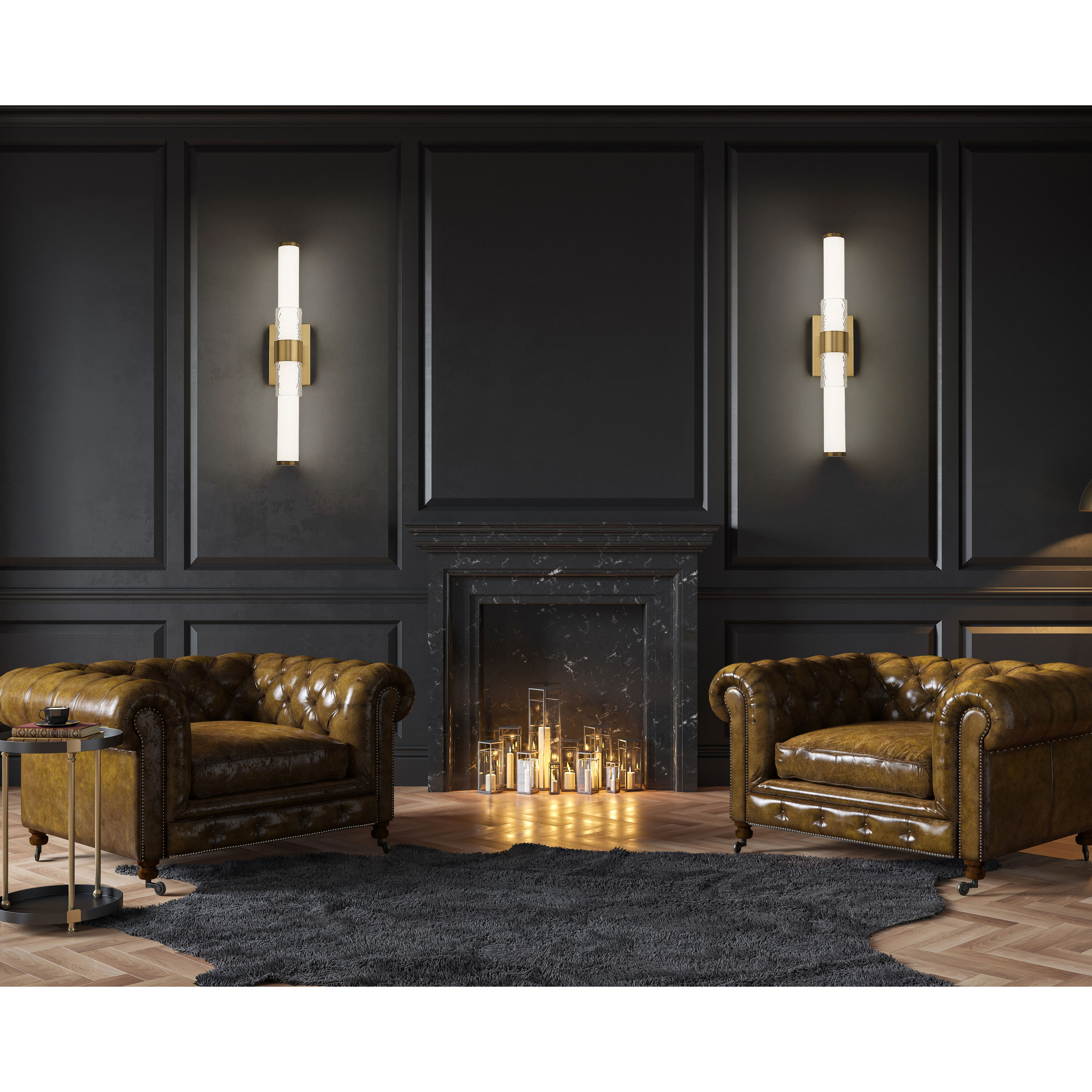 Egon LED 25 inch Modern Gold Bath Vanity Light Wall Light