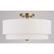 Burnaby LED 16 inch Matte Brass Semi-Flush Mount Ceiling Light