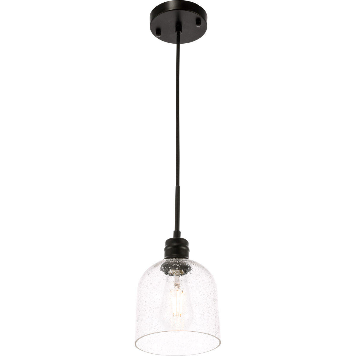 Gabe 1 Light 6 inch Black Pendant Ceiling Light