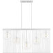 Contour 5 Light 45.75 inch White Linear Chandelier Ceiling Light