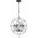 Solaris 6 Light 22.5 inch English Bronze Chandelier Ceiling Light