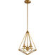 Bennett 3 Light 12.5 inch Aged Brass Pendant Ceiling Light