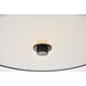 Hadrian 2 Light 12 inch Flat Black and White Flush Mount Ceiling Light