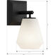 Siena 1 Light 5.25 inch Dark Matte Black Bath Sconce Wall Light