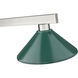 Cobalt 3 Light 46 inch Brushed Nickel Billiard Ceiling Light in Dark Green
