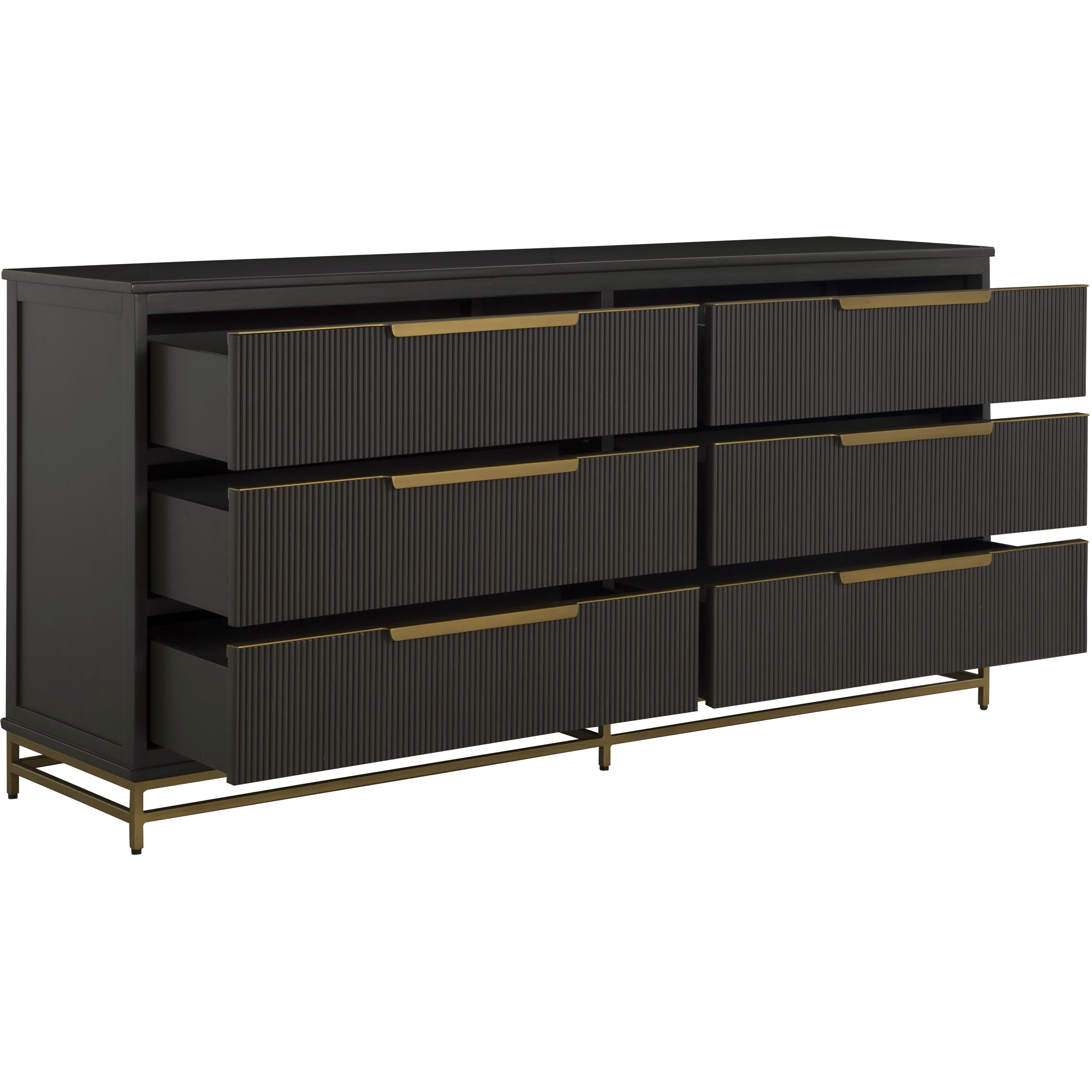 Riggs Stained Gold and Sesame Black Dresser