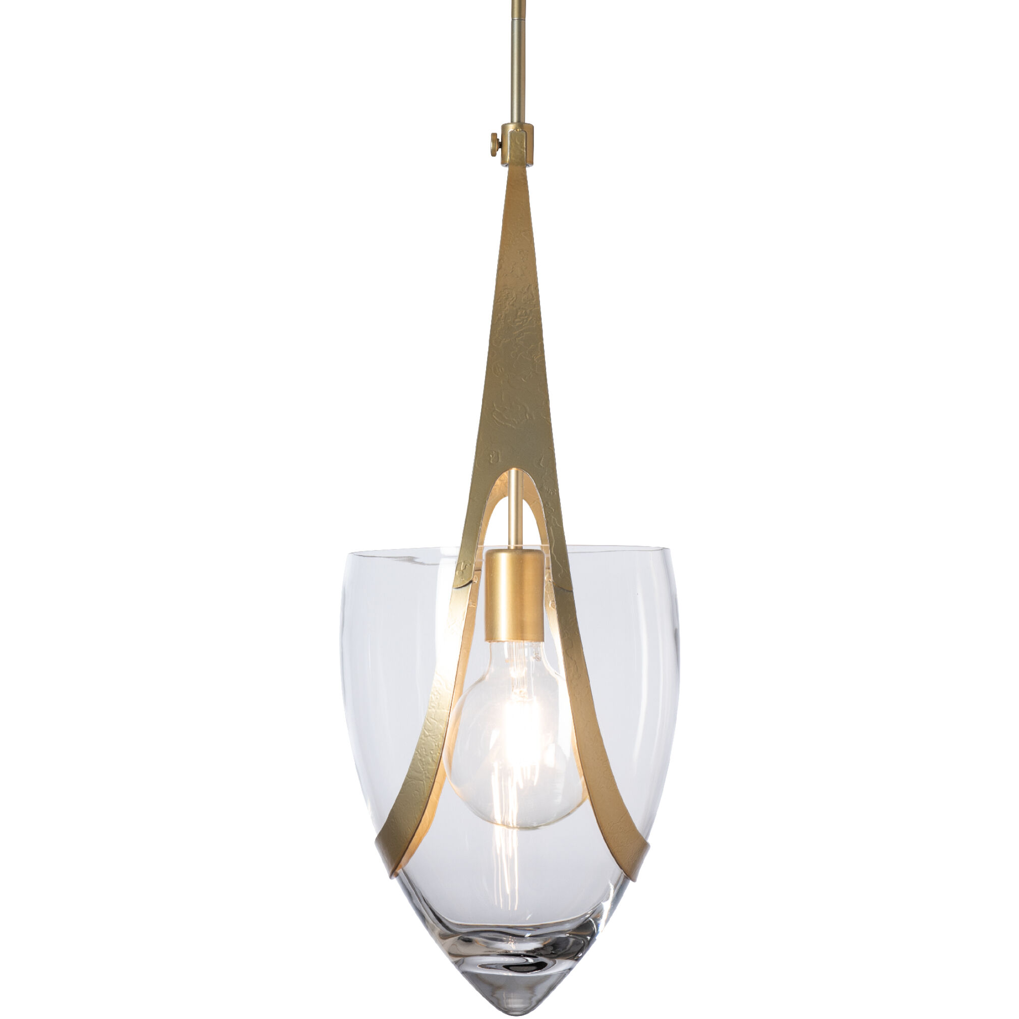 Vaso 1 Light 10.9 inch Modern Brass Pendant Ceiling Light