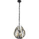 Bask 6 Light 36 inch Matte Black and French Gold Linear Pendant Ceiling Light