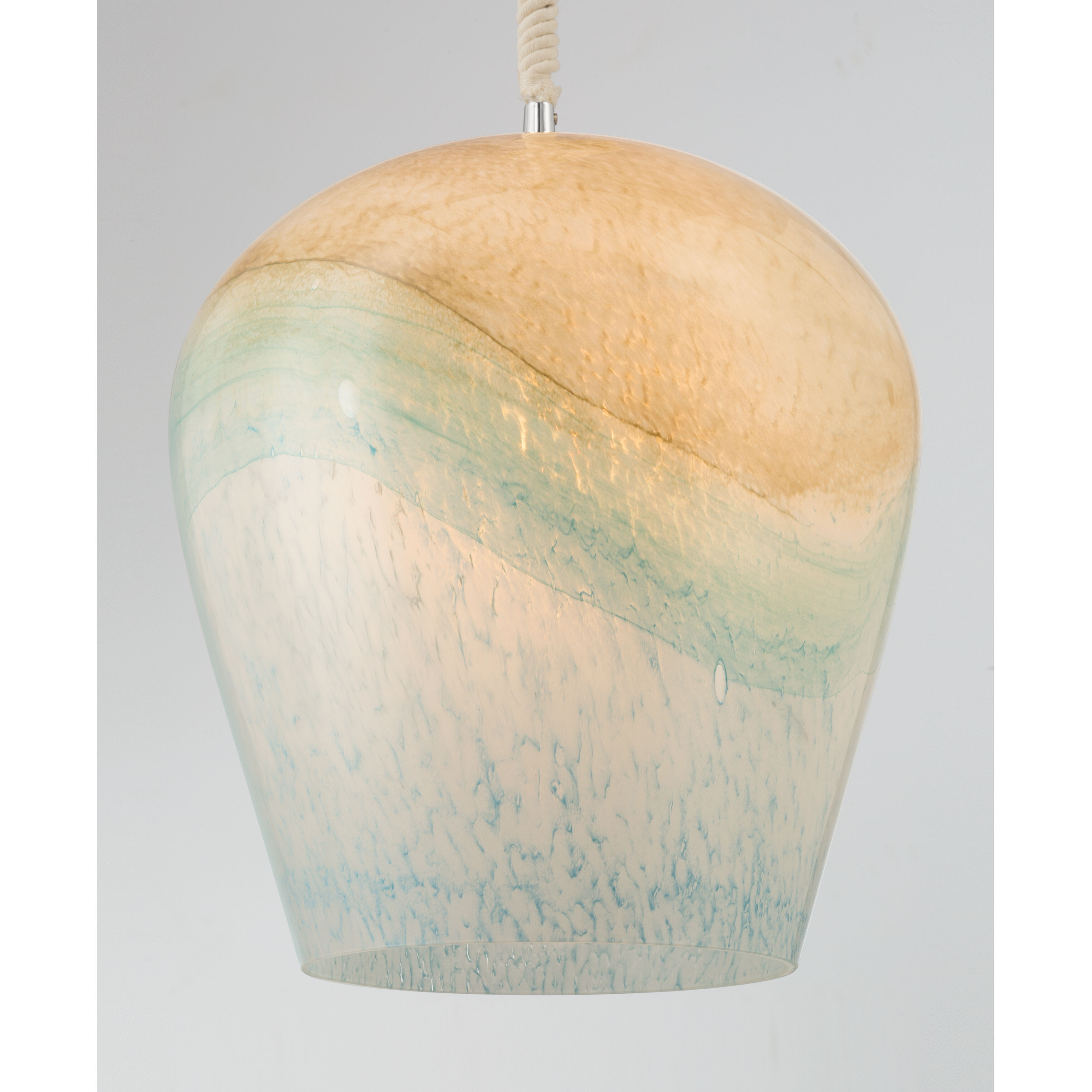 Sandrelle 1 Light 12.75 inch Polished Nickel Pendant Ceiling Light