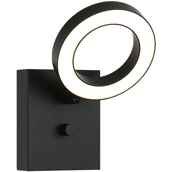 Realm LED 5.38 inch Black Wall Sconce Wall Light