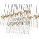 Fontaine Linear Chandelier Ceiling Light in Rubbed Brass