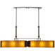 Urban Loft LED Graphite Linear Pendant Ceiling Light in 3000K LED, Frosted Granite, Trestle