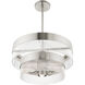Nowrich 7 Light 24 inch Brushed Nickel Chandelier Ceiling Light