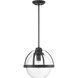 Pendleton 1 Light 14 inch Matte Black Pendant Ceiling Light, Essentials