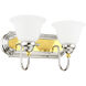 Belmont 2 Light 14 inch Polished Chrome & Polished Brass Bath Vanity Wall Light