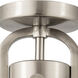 Newton Sphere 1 Light 8 inch Satin Nickel Flush Mount Ceiling Light