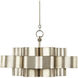 Grand Lotus 1 Light 20.25 inch Contemporary Silver Leaf Pendant Ceiling Light, Small