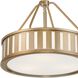 Kendal 3 Light 15.5 inch Vibrant Gold Mini Chandelier Ceiling Light