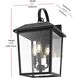 Riggs 3 Light 17.5 inch Black Outdoor Wall Sconce